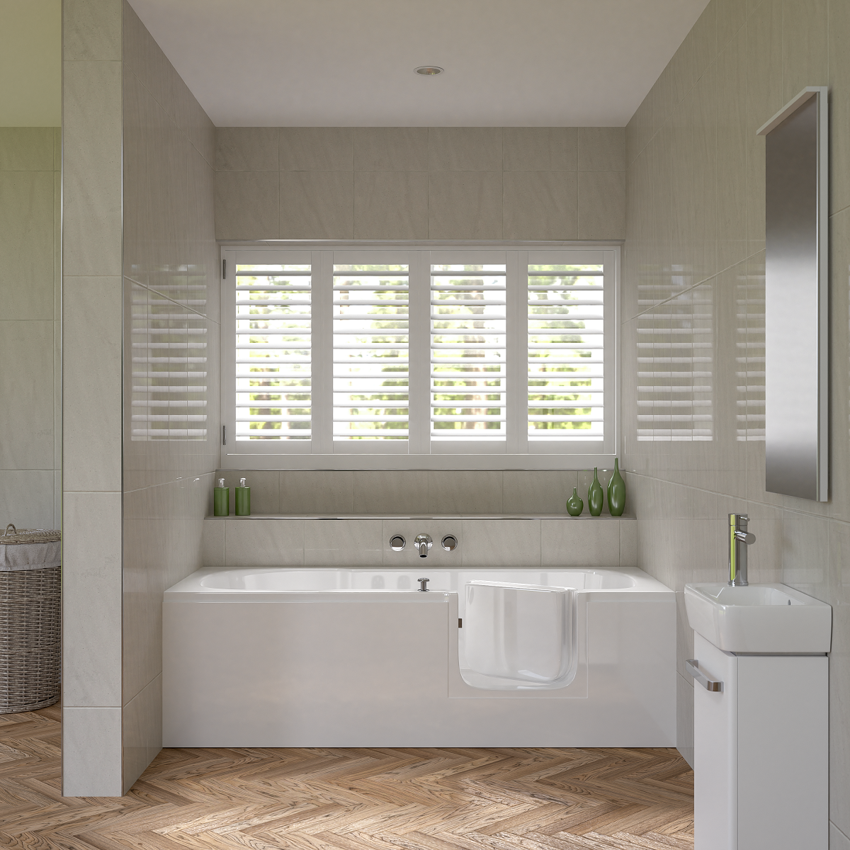 An image of Aventis Right Hand Walk In Bath Without Lift 1700Mm X 700Mm