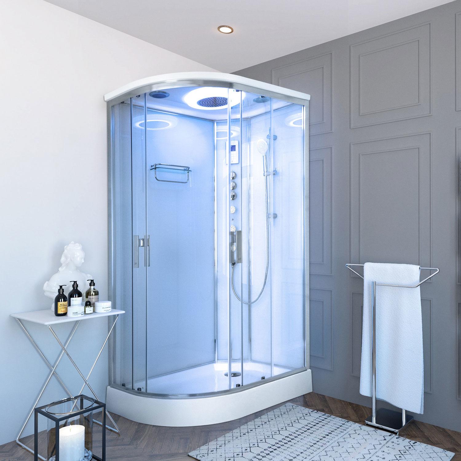 An image of Lisna Waters Mayfair Offset Quadrant 1200Mm X 800Mm Silicone Free Hydro Shower C...