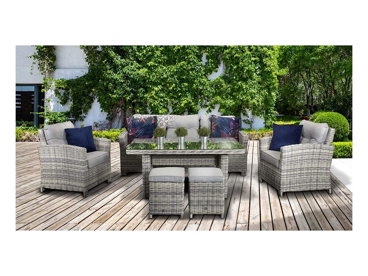 An image of Signature Weave Amy Sofa Dining Set Garden Furniture