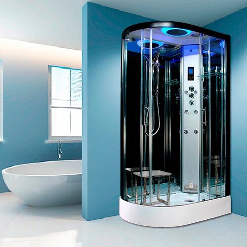 An image of Insignia Premium Right 1100Mm X 700Mm Offset Quadrant Steam Shower Cabin Customi...