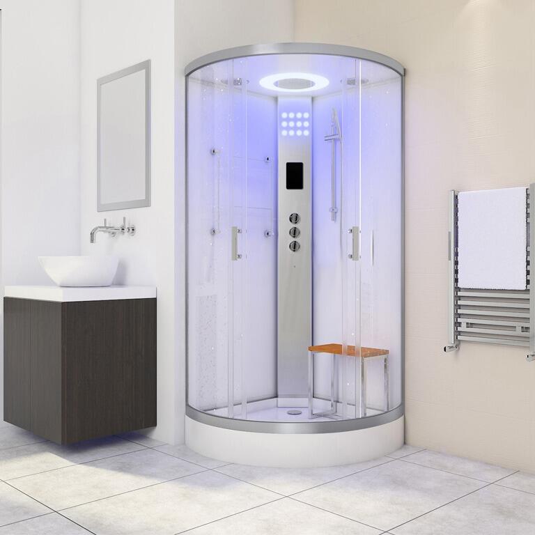 An image of Lisna Waters Lw31 800Mm X 800Mm - White - Quadrant Shower Cabin