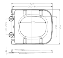 An image of T20 Square Soft Close Seat