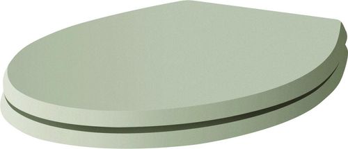 Scudo Harrogate toilet seat in Dovetail Grey, oval shape with soft close hinges