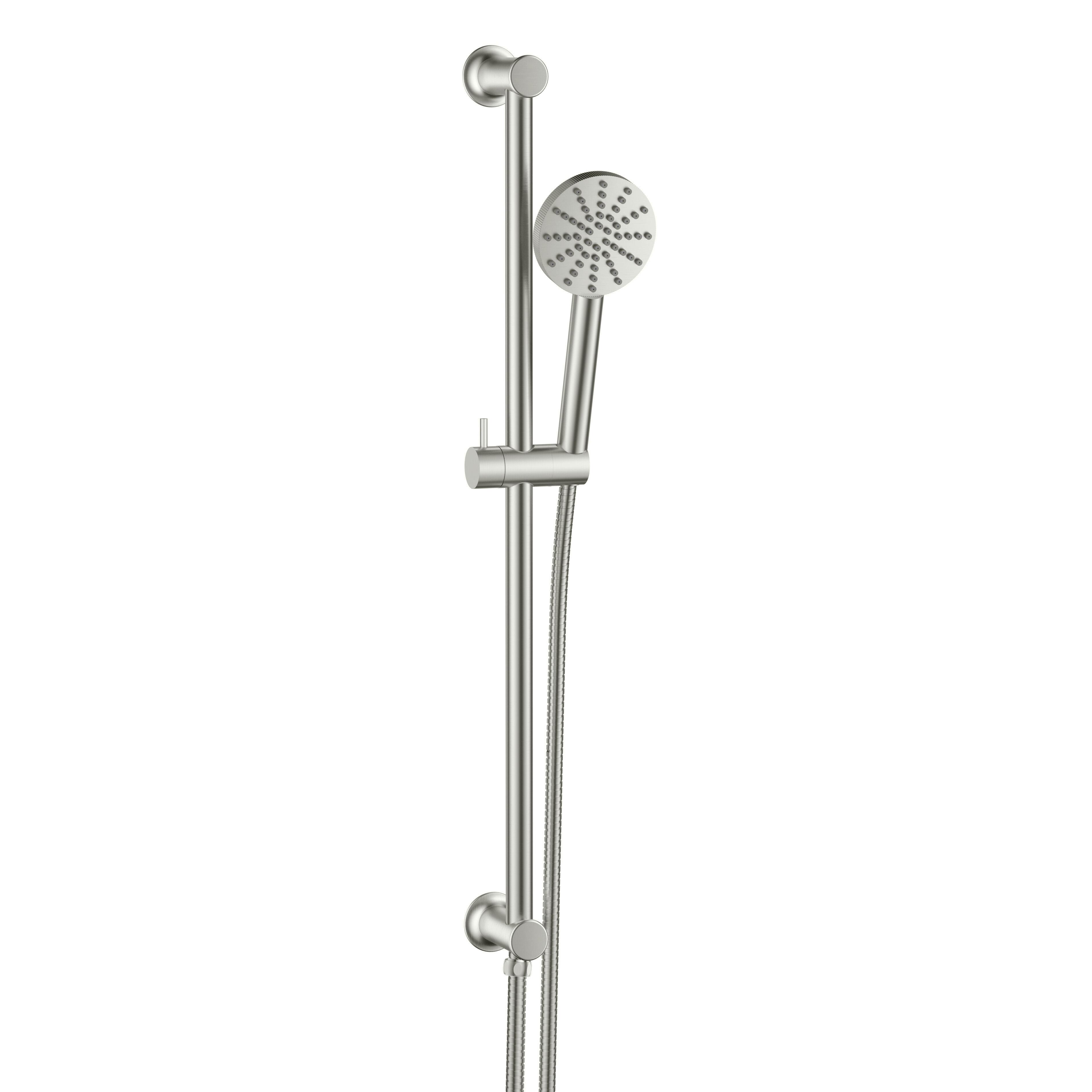 Scudo Core concealed riser rail kit in brushed nickel, made from stainless steel and ABS