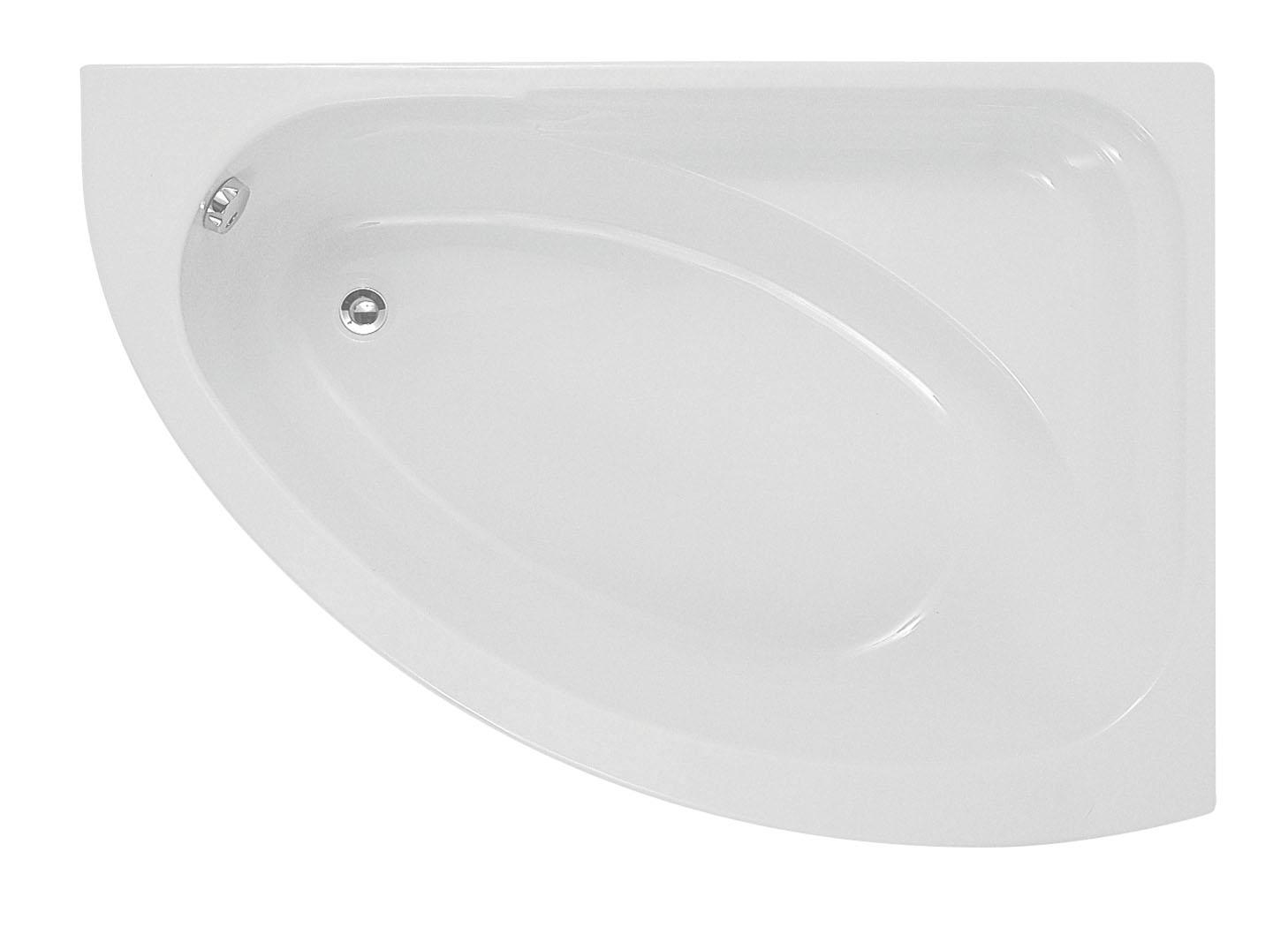 An image of 1500Mm Orlando Corner Bath Right Handed With 0 Tap Holes