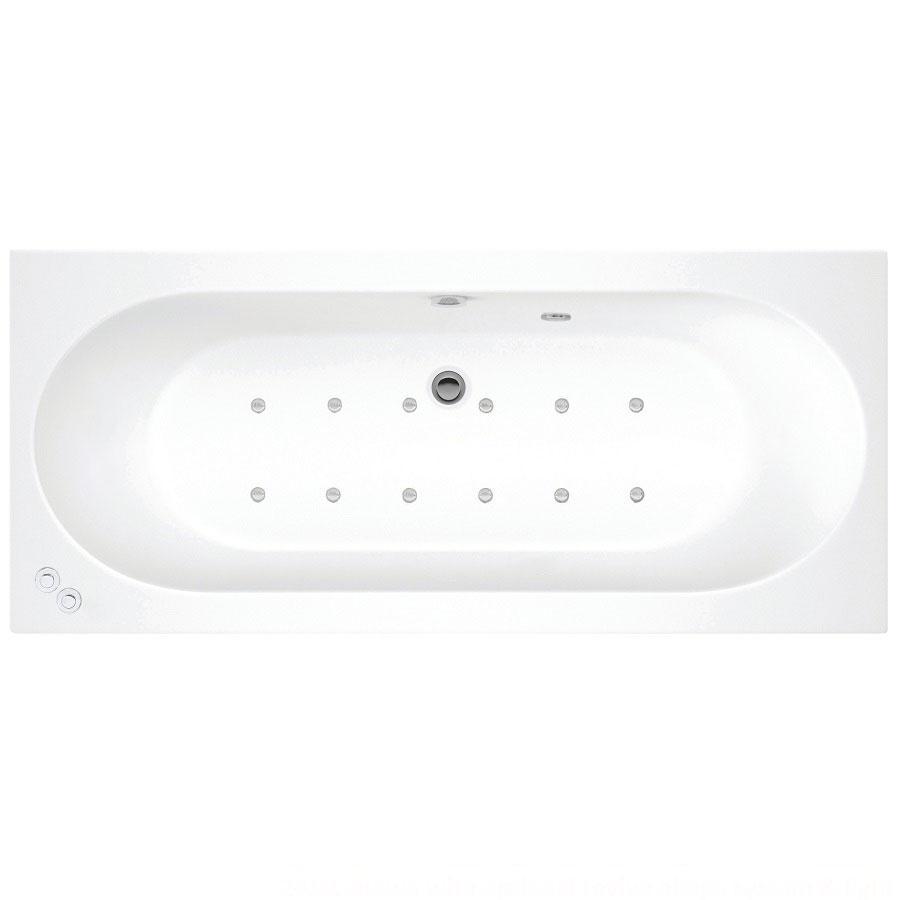 An image of Lisna Waters Maple 1700Mm X 700Mm Double Ended Bath 12 Jet Airspa System