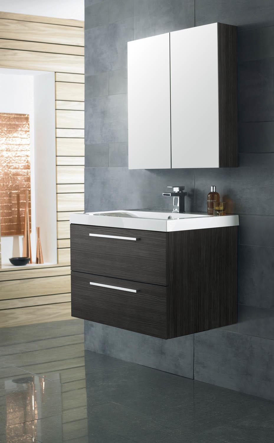 Hudson Reed Quartet Hacienda Black 720mm Vanity Unit Basin Bathroom