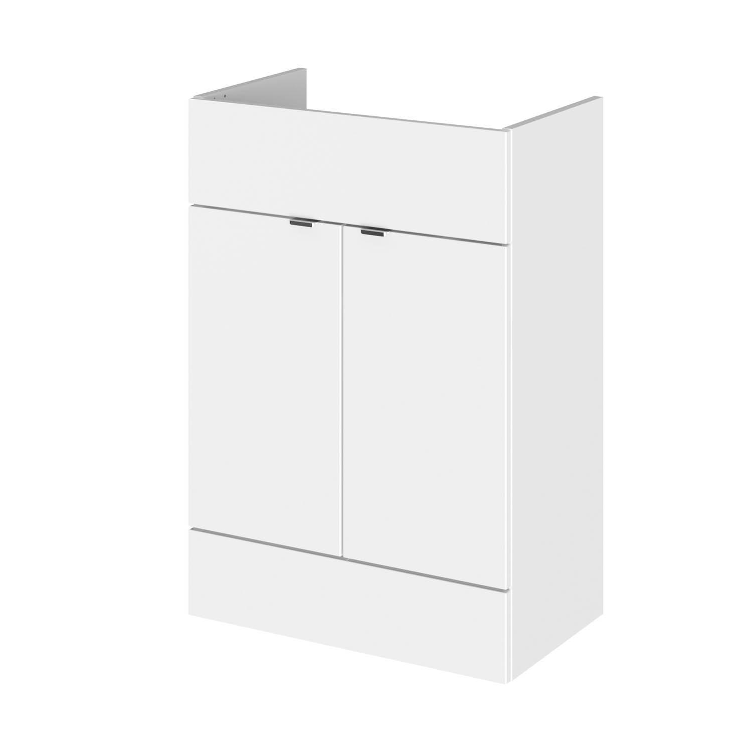 Hudson Reed Fusion Gloss White 600mm Vanity Unit Bathroom Furniture