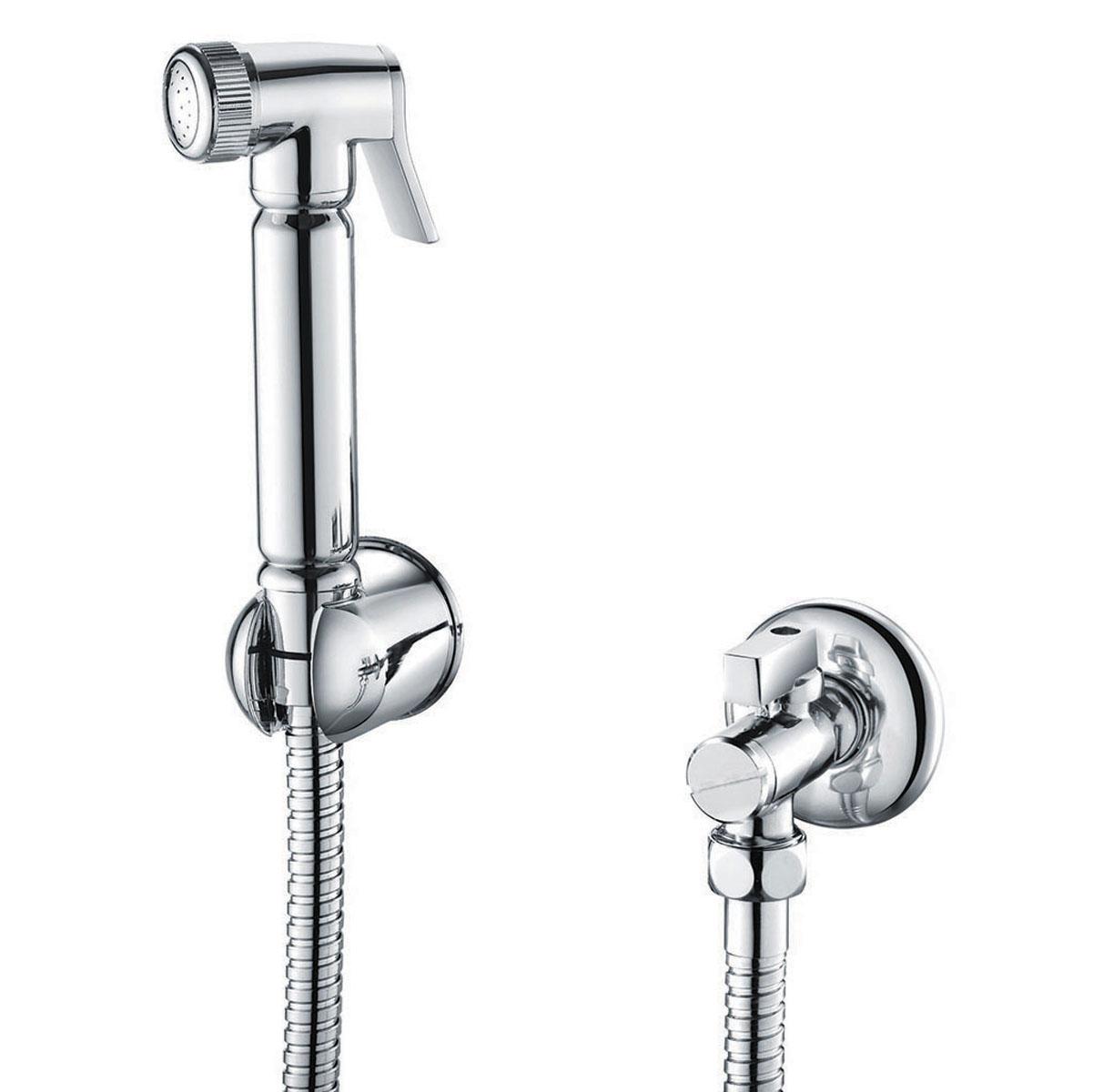 An image of Chrome Douche Handset With Flexi Hose, Holder And Outlet Elbow Entry012