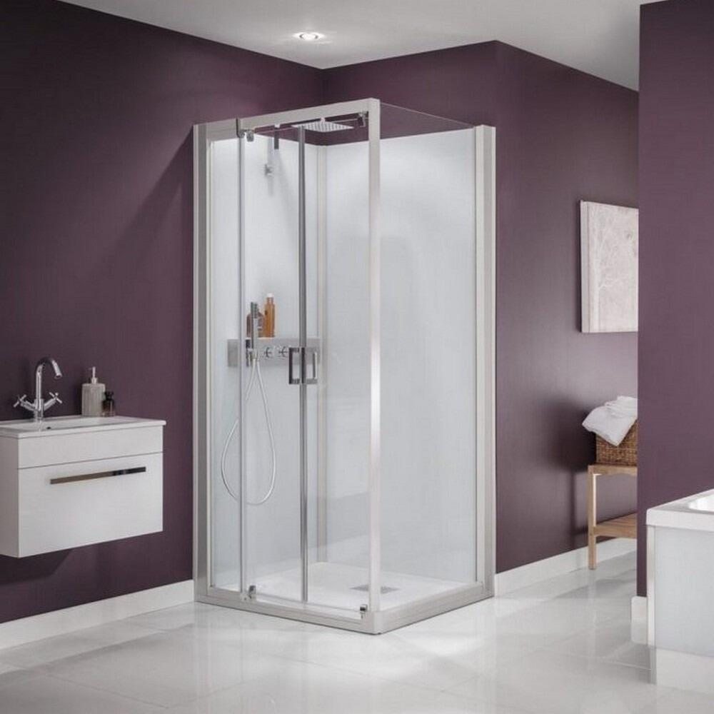 An image of Kinedo Kinemagic 1000Mm X 800Mm Design Corner Watertight Sliding Door Shower Pod...