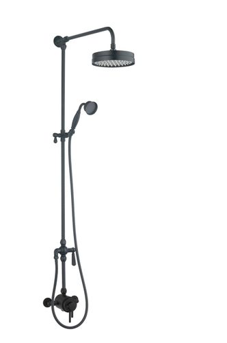 Beaumaris Modern Traditional Overhead Shower Kit - Orca Black