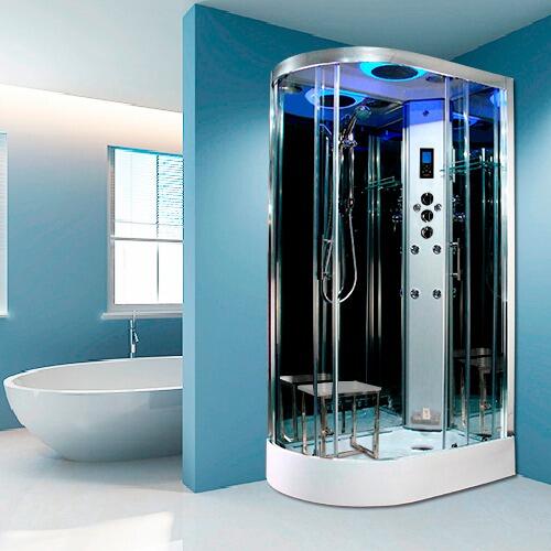 An image of Insignia Premium 1200Mm X 800Mm Offset Right Quadrant Hydro Shower Cabin - Custo...