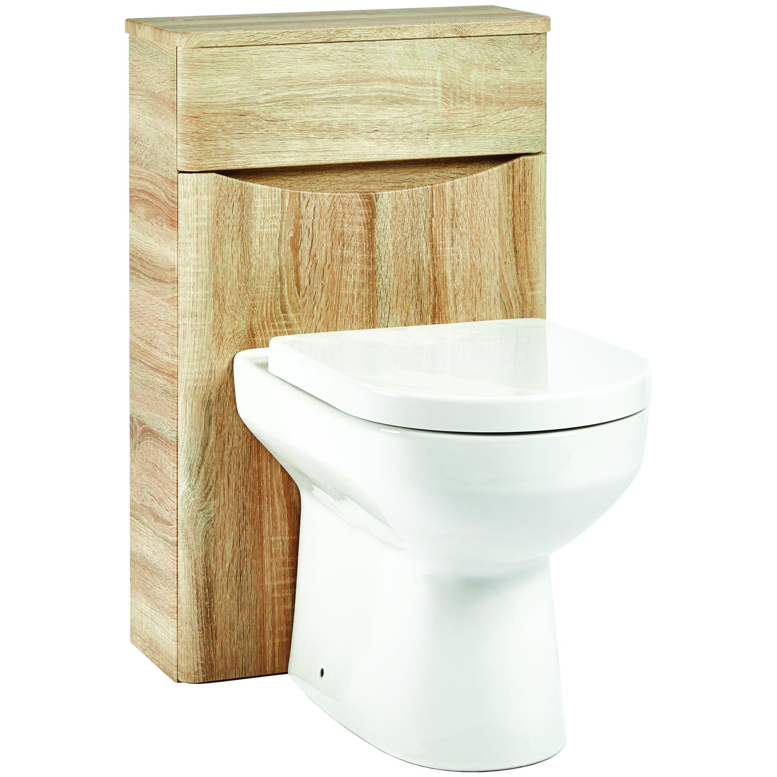 Scudo Bella 510mm floorstanding WC unit in Davos Oak finish