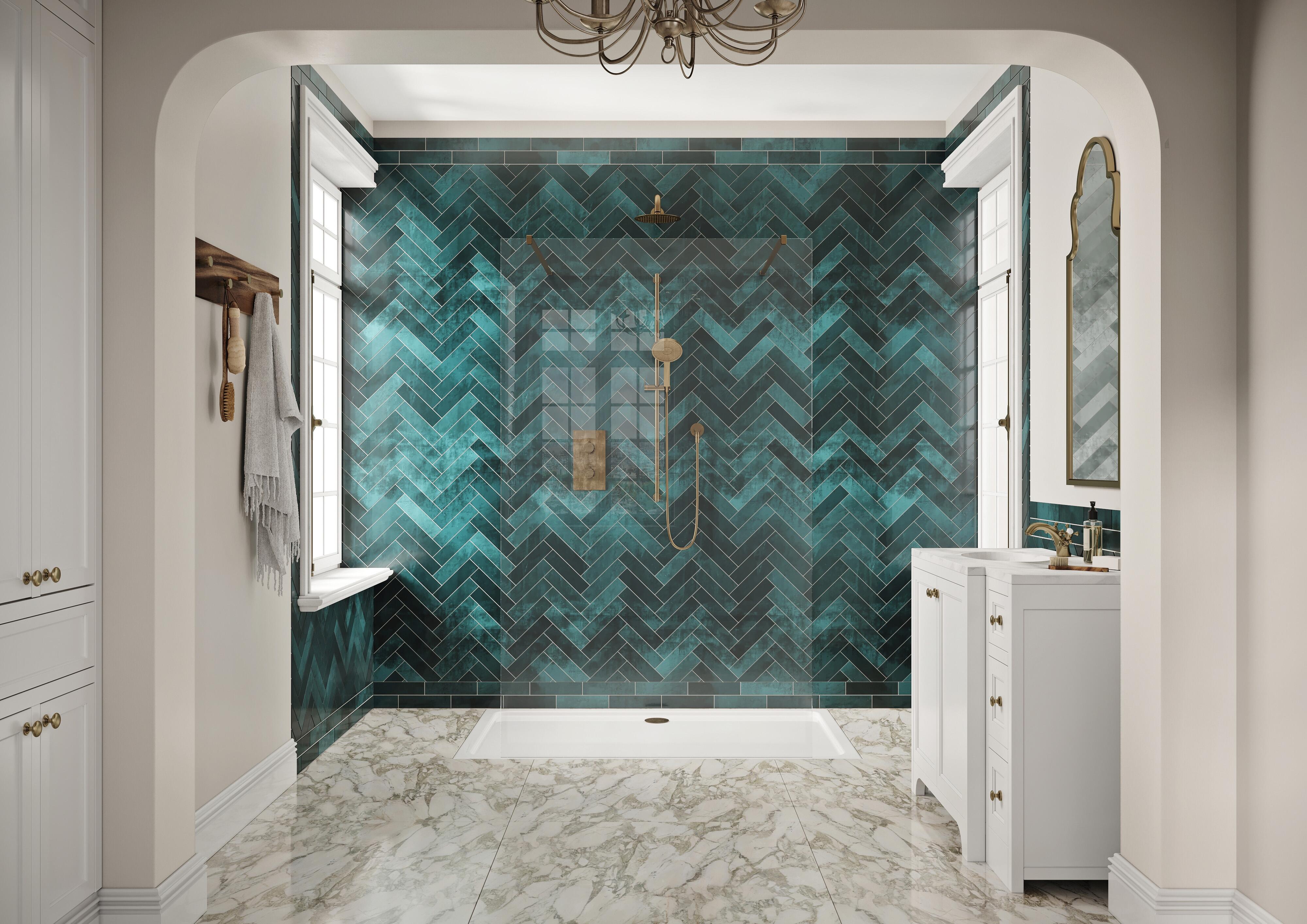Scudo 10mm Glass Panel Without Wall Profile, clear glass, 2000mm frame height