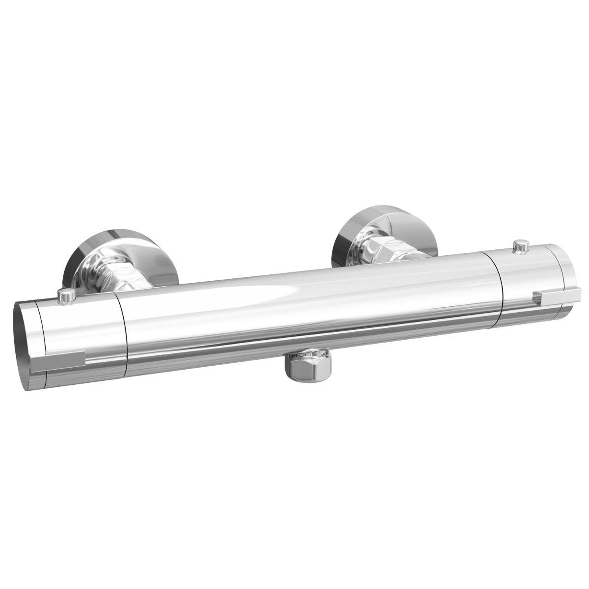 Jupiter Horizontal Thermostatic Shower Valve Bottom Outlet Mixer Bar ...