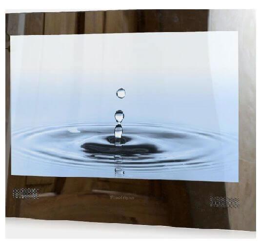 An image of Proofvision 32" Premium Widescreen Waterproof Bathroom Tv Silver Mirror