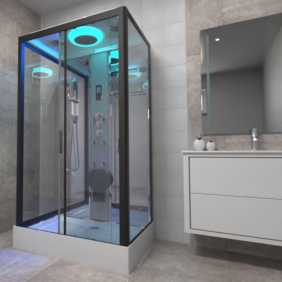 An image of Insignia Premium 1050Mm X 850Mm Rectangle Hydro Shower Cabin - Customise Frame