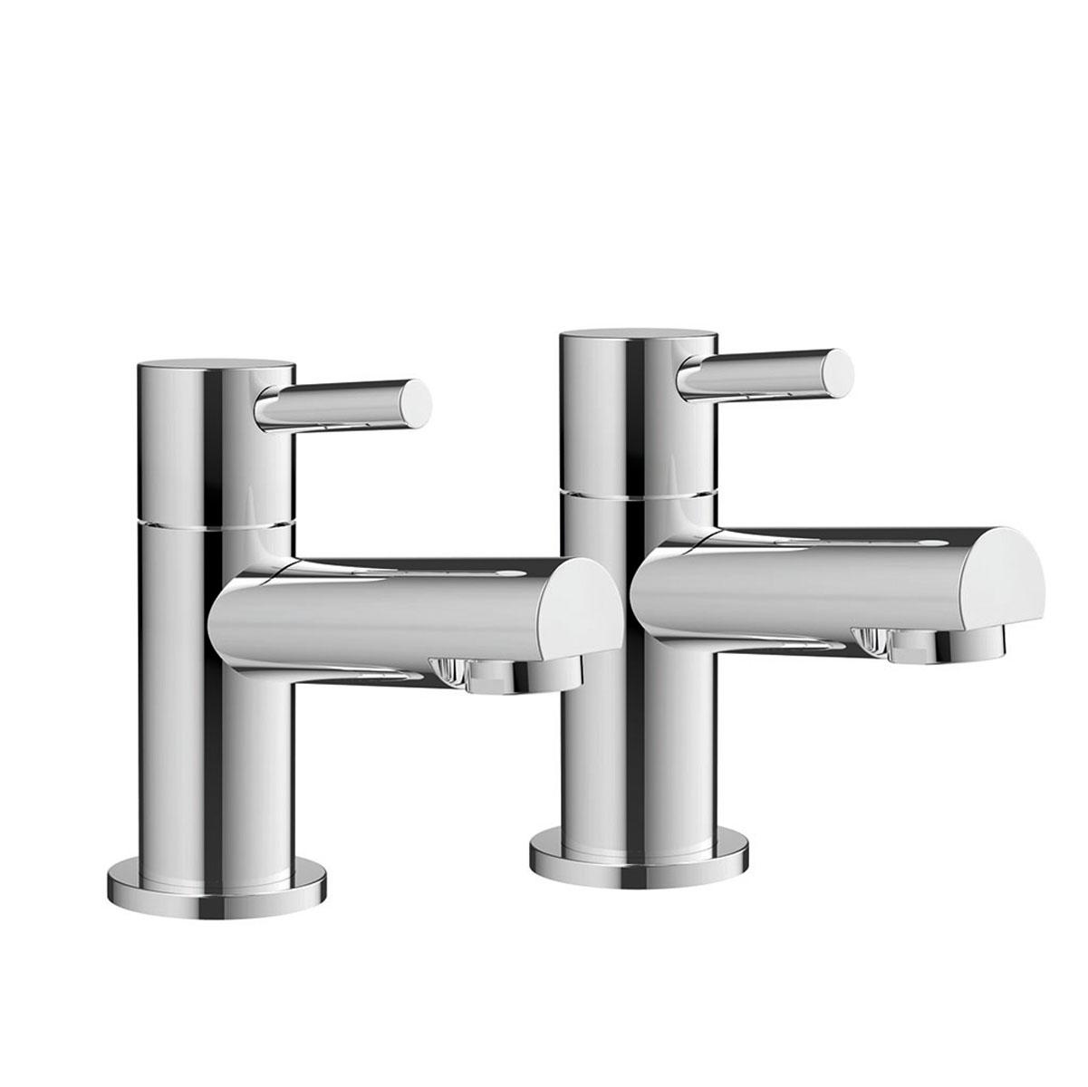 An image of Zico Pair Of Bath Taps No Waste - Chrome