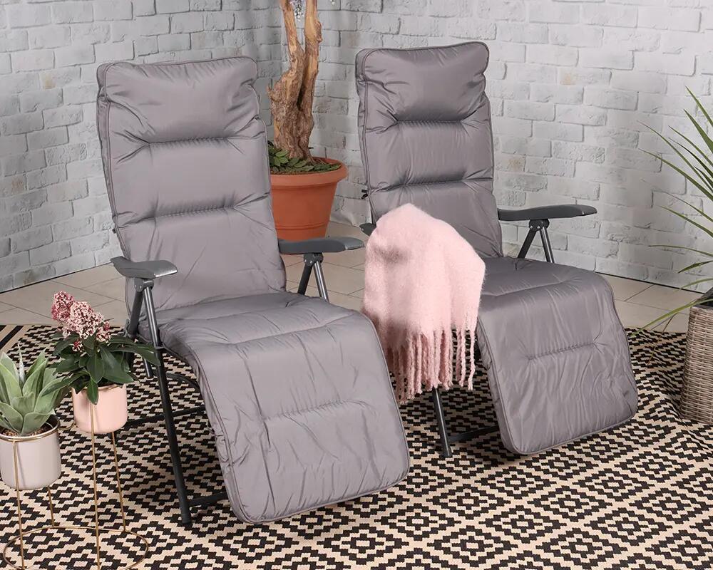 An image of Royal Craft Cairo Relaxer Chair (Pack Of 2) Garden Furniture
