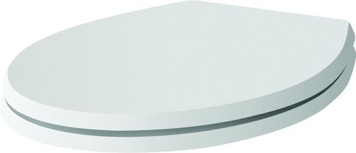 Scudo Harrogate toilet seat in Arctic White MDF with oval shape and soft close hinges