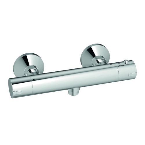 Scudo Middleton round exposed shower valve, brass and chrome finish