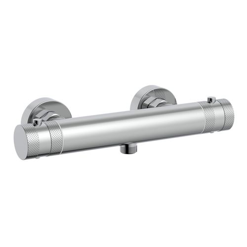 Scudo Core thermostatic bar valve in chrome finish, made from brass, with knob controls