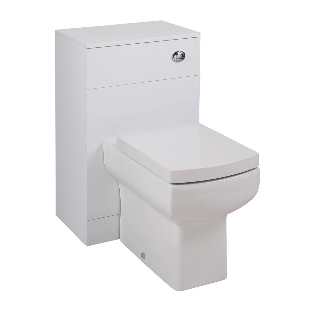 Combination Basin & WC Vanity Units: Turin Gloss White Cloakroom Suite  800mm from Premier