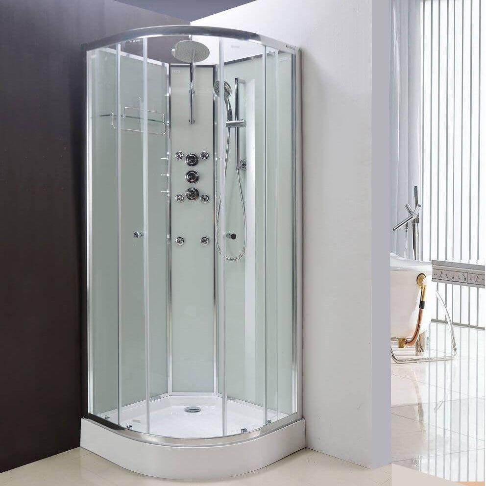 An image of Lisna Waters Olympia White 900 X 900Mm Hydro Massage Shower Cabin Lw15