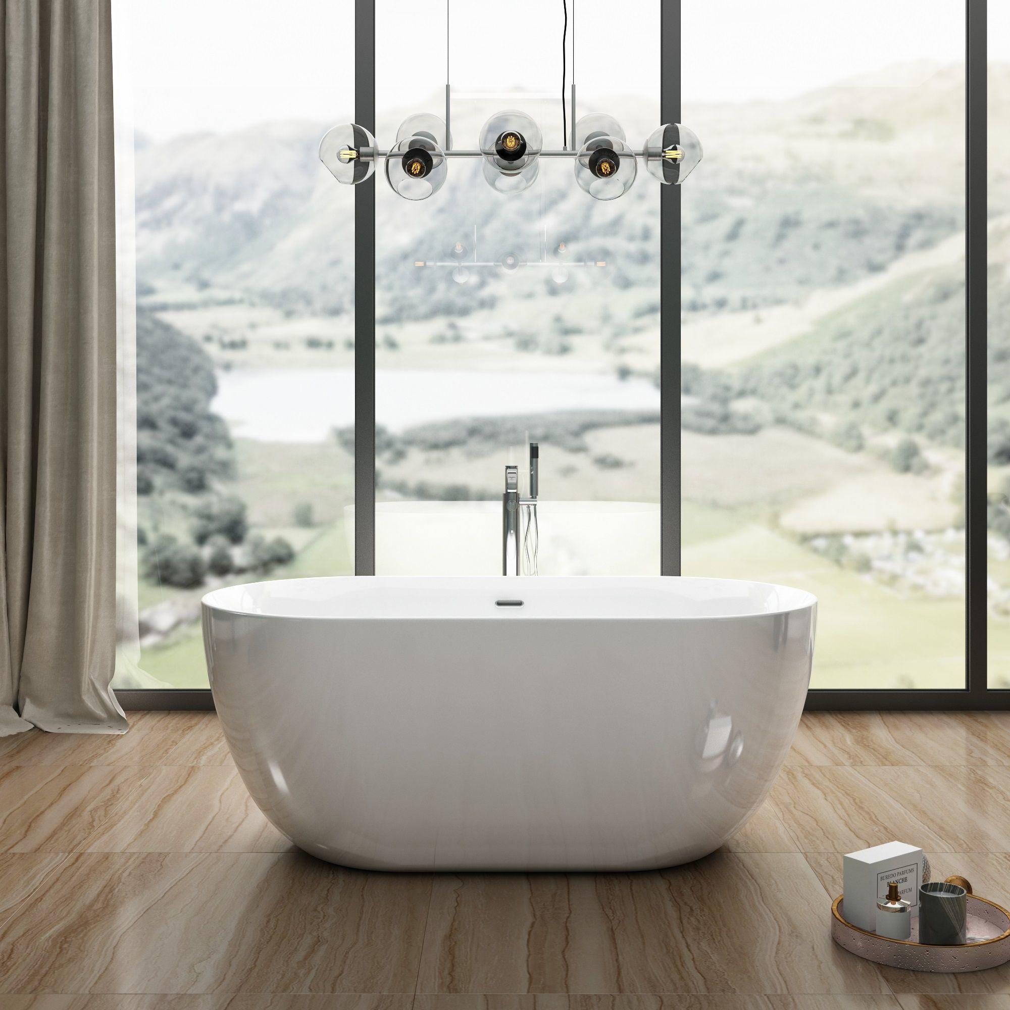 An image of Charlotte Edwards Mayfair Contemporary Small Freestanding Bath - 1500 X 780 X 60...