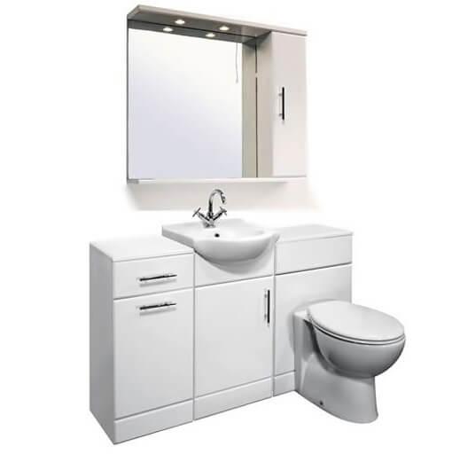 An image of Nuie Delaware Classic Cloakroom Suite 450Mm Vanity Unit Pack