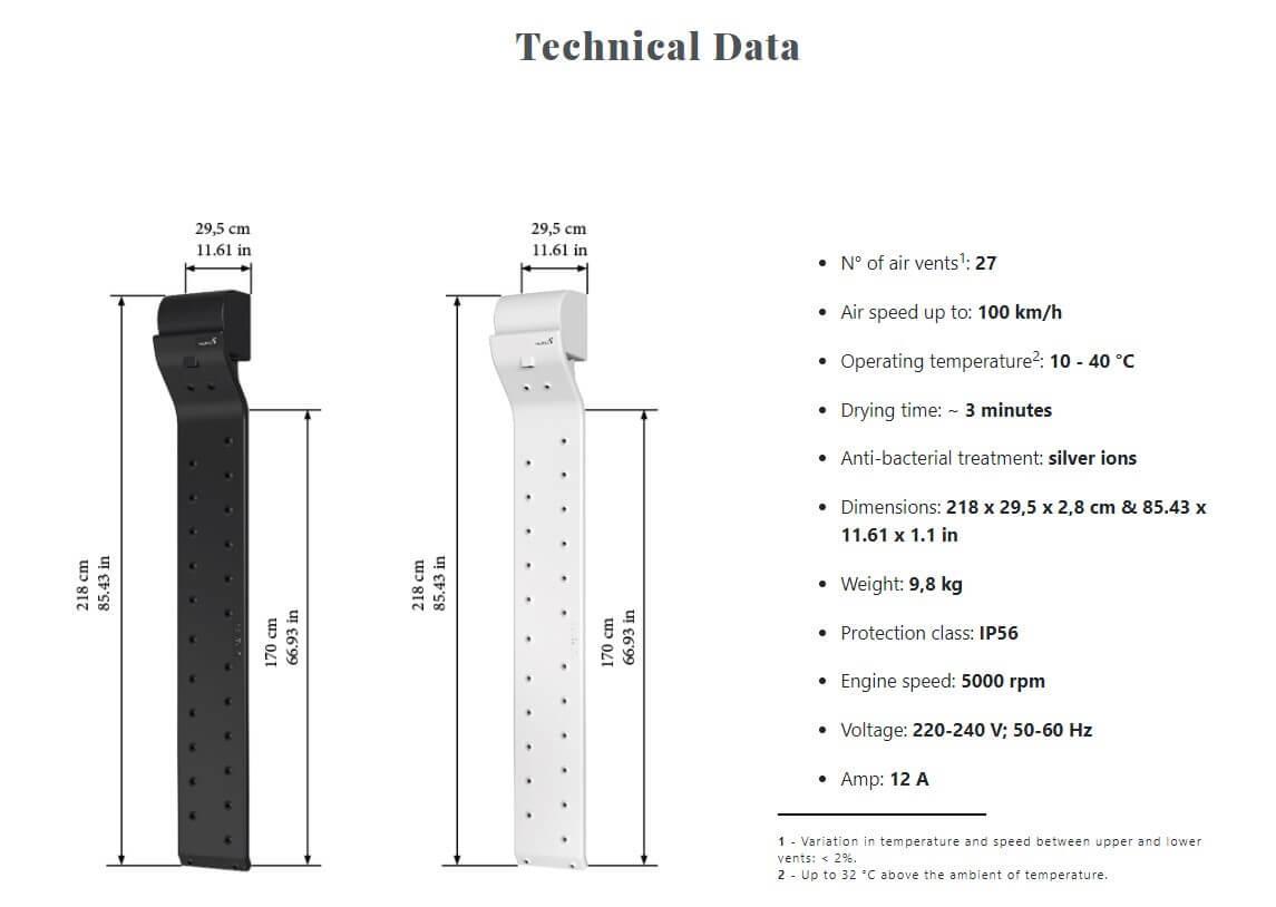 Valiryo Body Dryer - Air Body Drying Column