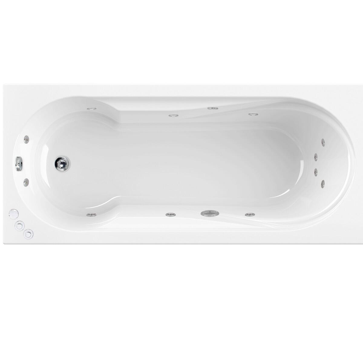 An image of Lisna Waters Modena 1700Mm X 700Mm Single Ended Whirlpool Bath 12 Jet Encore Sy....