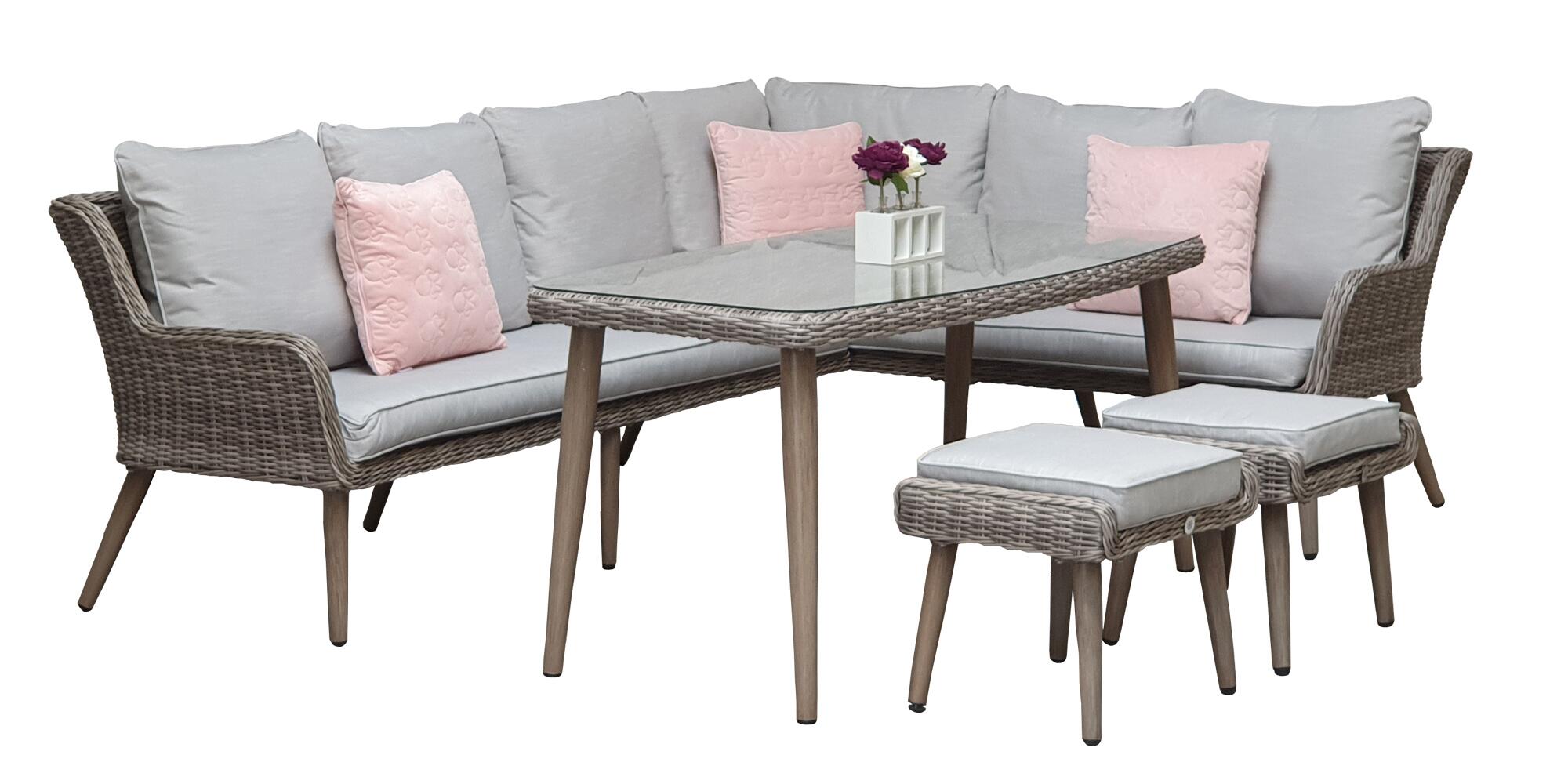 An image of Signature Weave Danielle Corner Sofa Dining Garden Furniture