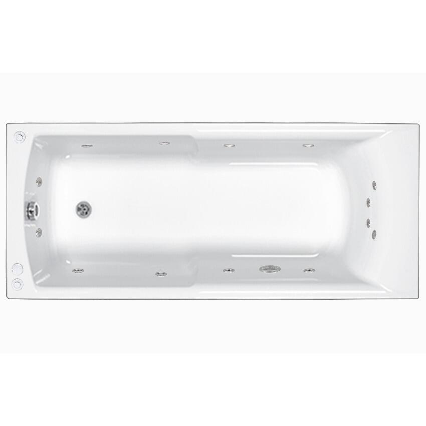 An image of Carron 1700Mm X 750Mm Index Whirlpool Bath Se Single Ended Rectangular 14 Jets E...