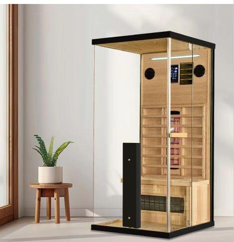 An image of Lisna Waters Clio-01 Infrared Home Sauna 900Mm X 900Mm Carbon Heaters