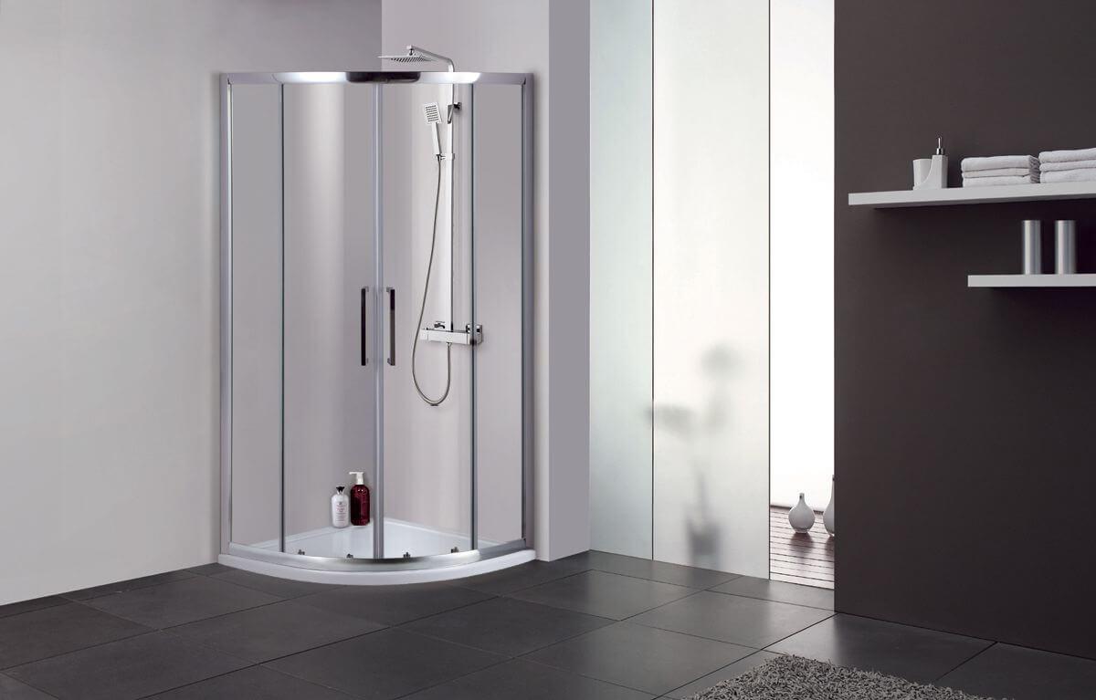 Elite8 900mm x 900mm Double Door Quadrant Shower Enclosure 8mm Glass ...