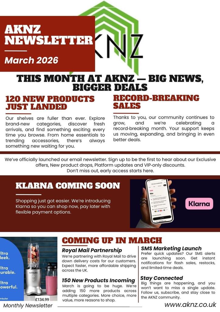 120 New Products, Record Sales & Big Updates – What’s New at AKNZ This March