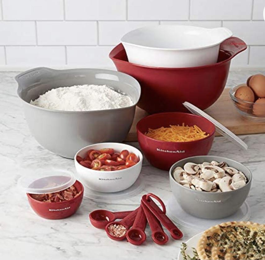 Kitchenaid 11-Piece Stand Mix and Measure Baking Kit, Red 