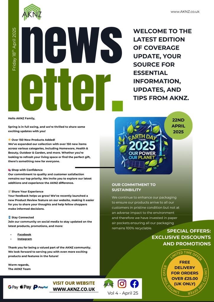 Spring Into Savings: New Arrivals & Exciting Updates in AKNZ’s April 2025 Newsletter!