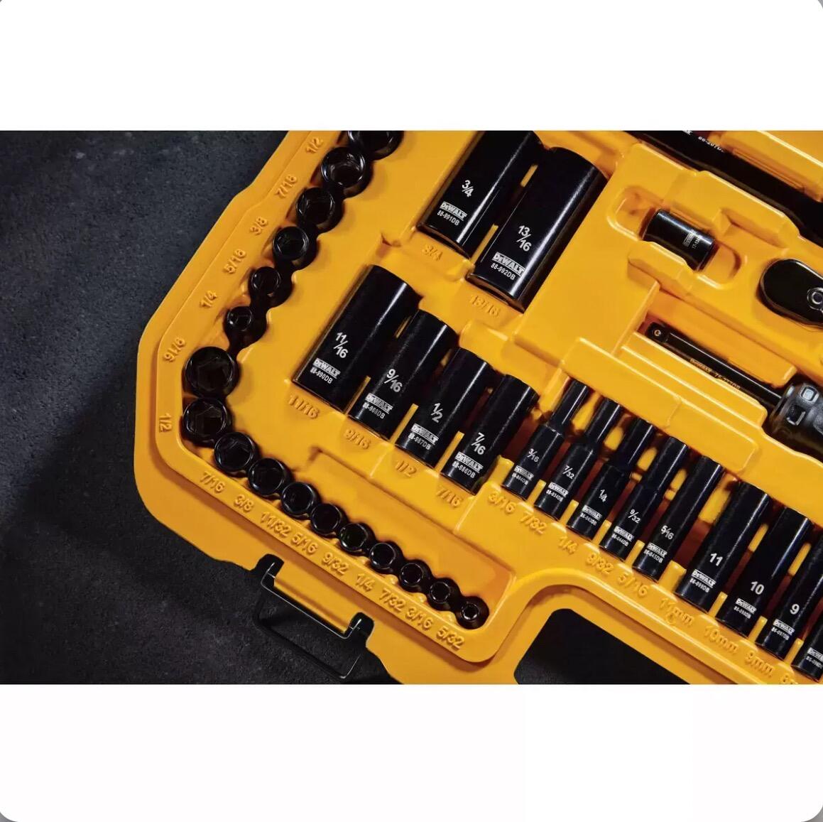 DEWALT 184-Piece Black Chrome Mechanics Tool Set