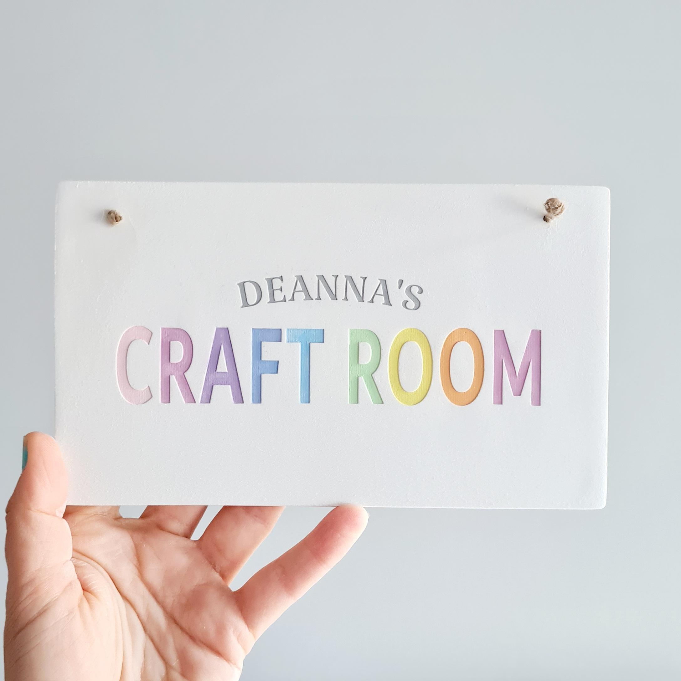 named craft room sign