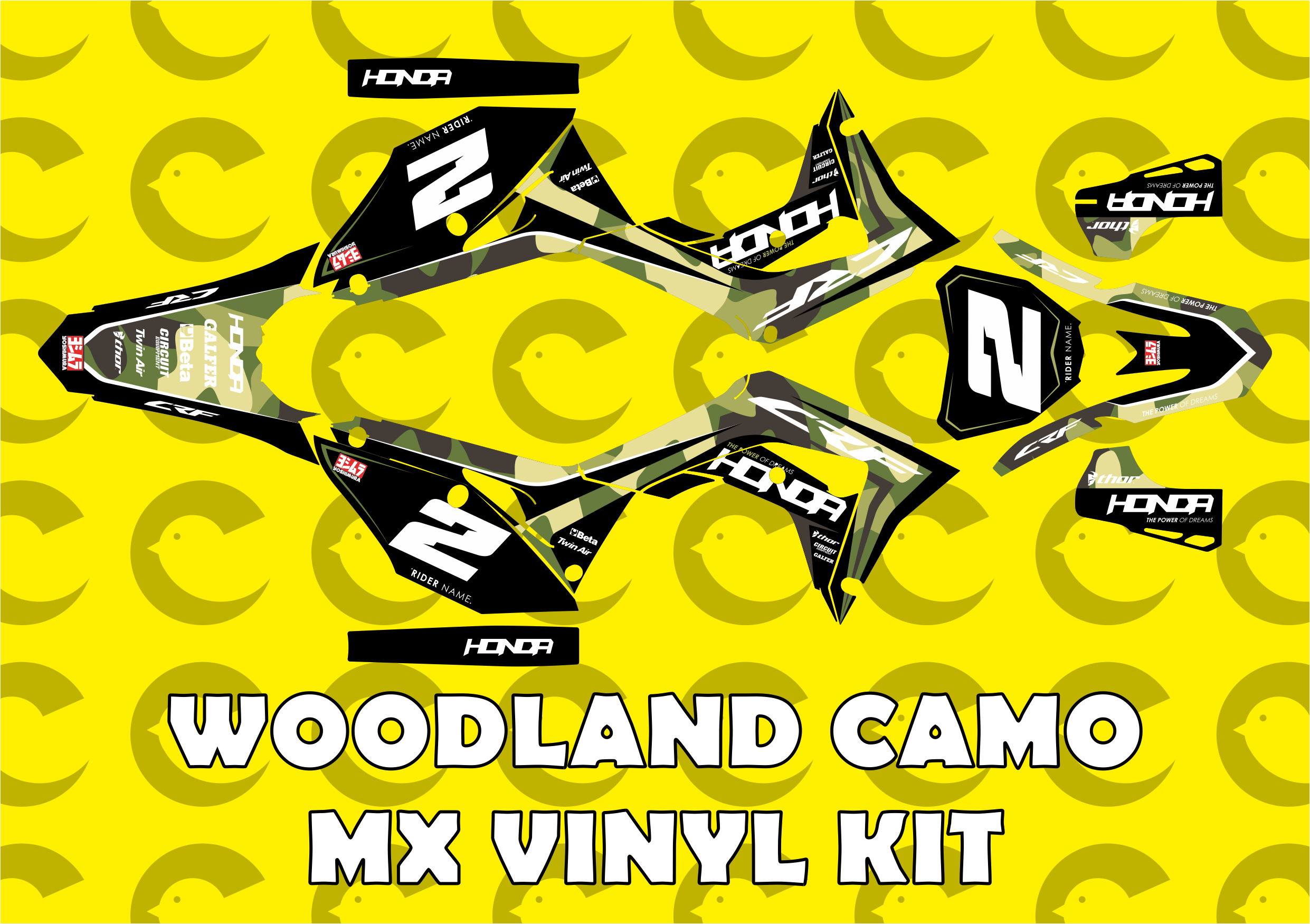Woodland Camo MX Vinyl 1