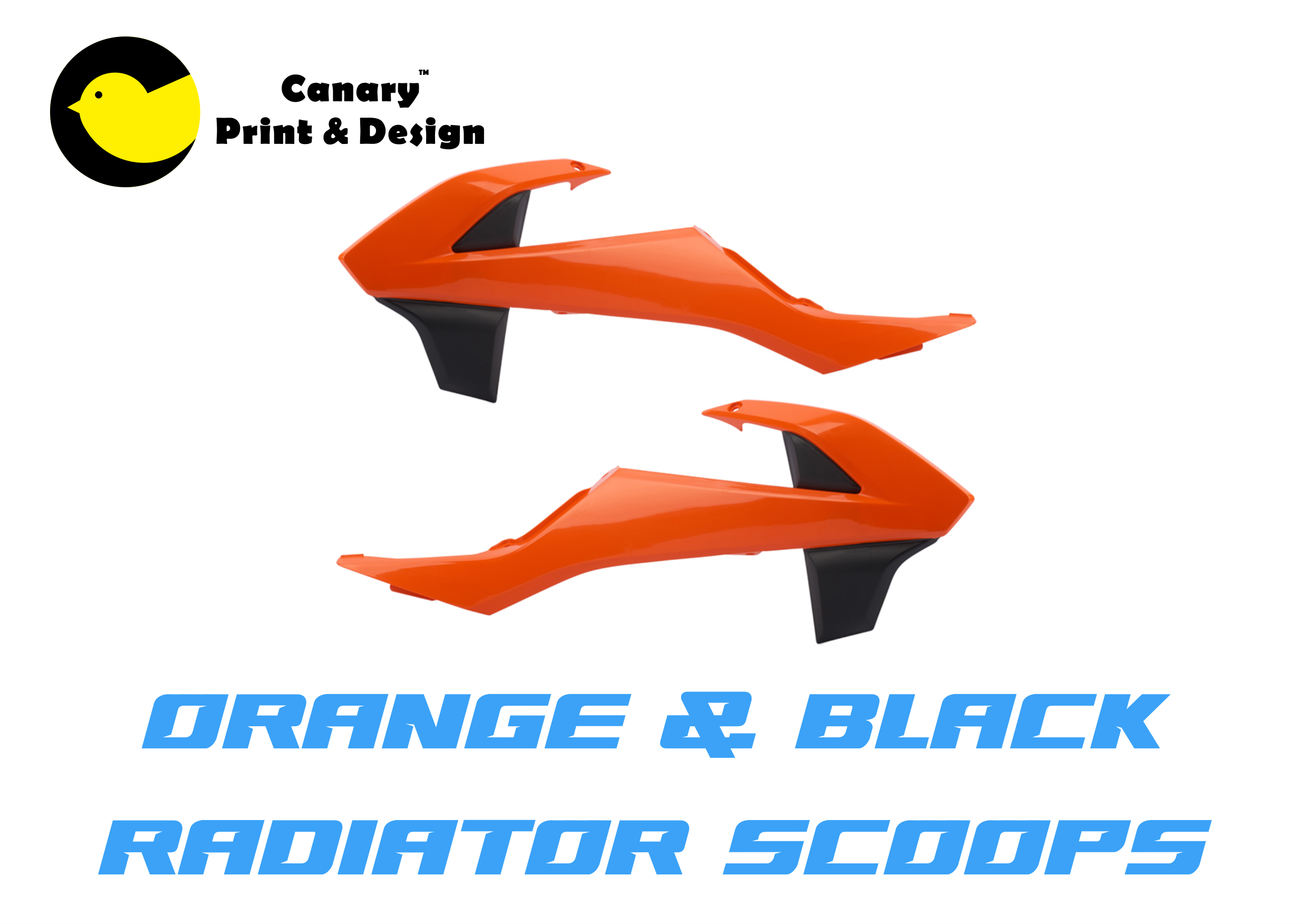 Orange Radiator Scoops