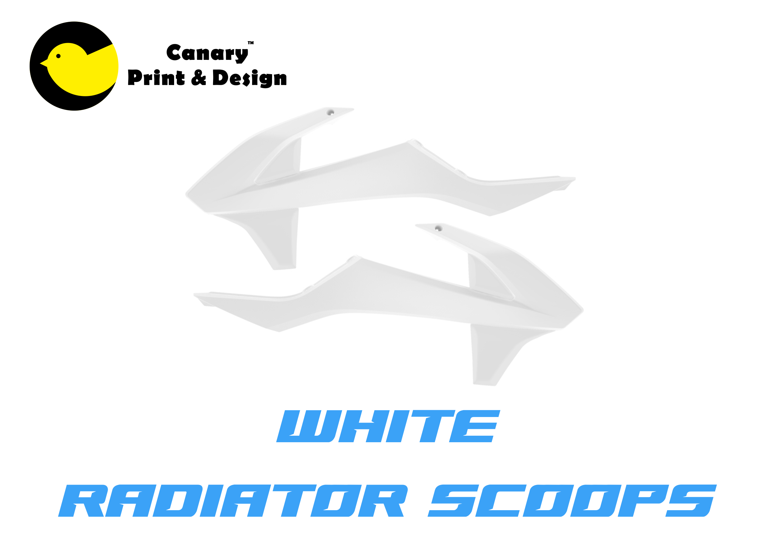 White Radiator Scoops