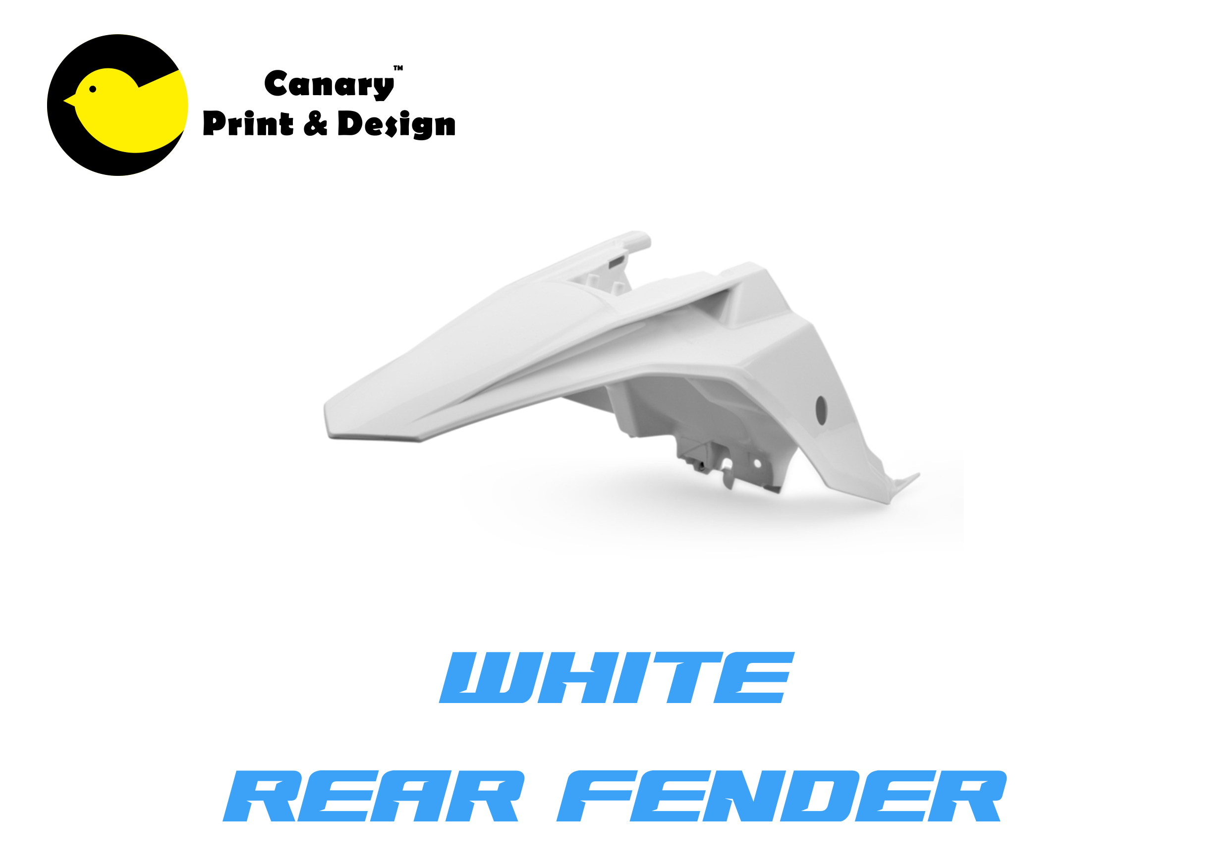 White Rear Fender