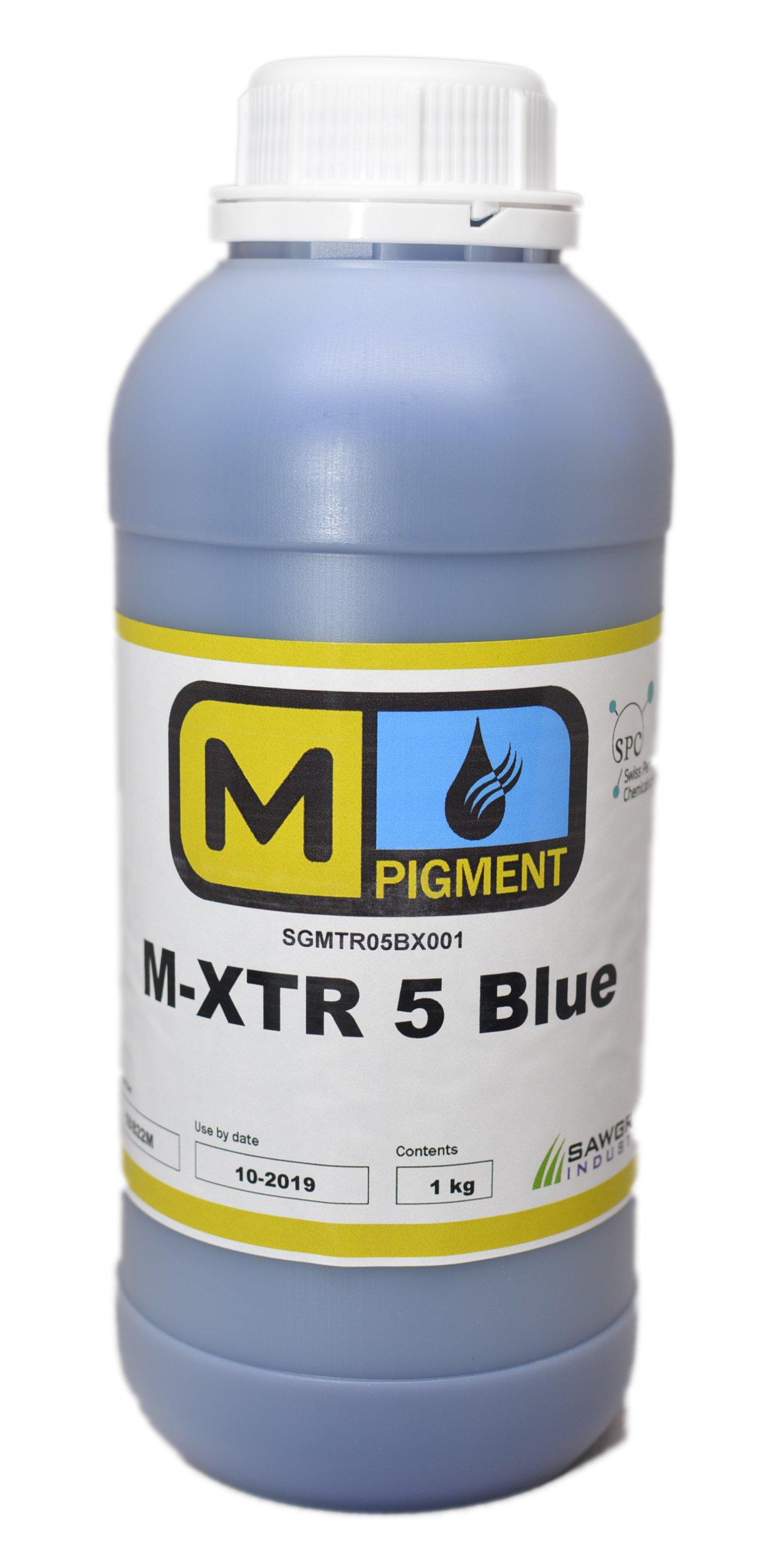 M-XTR5 Blue Pigment Textile ink for Epson printheads DX4-DX7 - Rainbowjet Digital