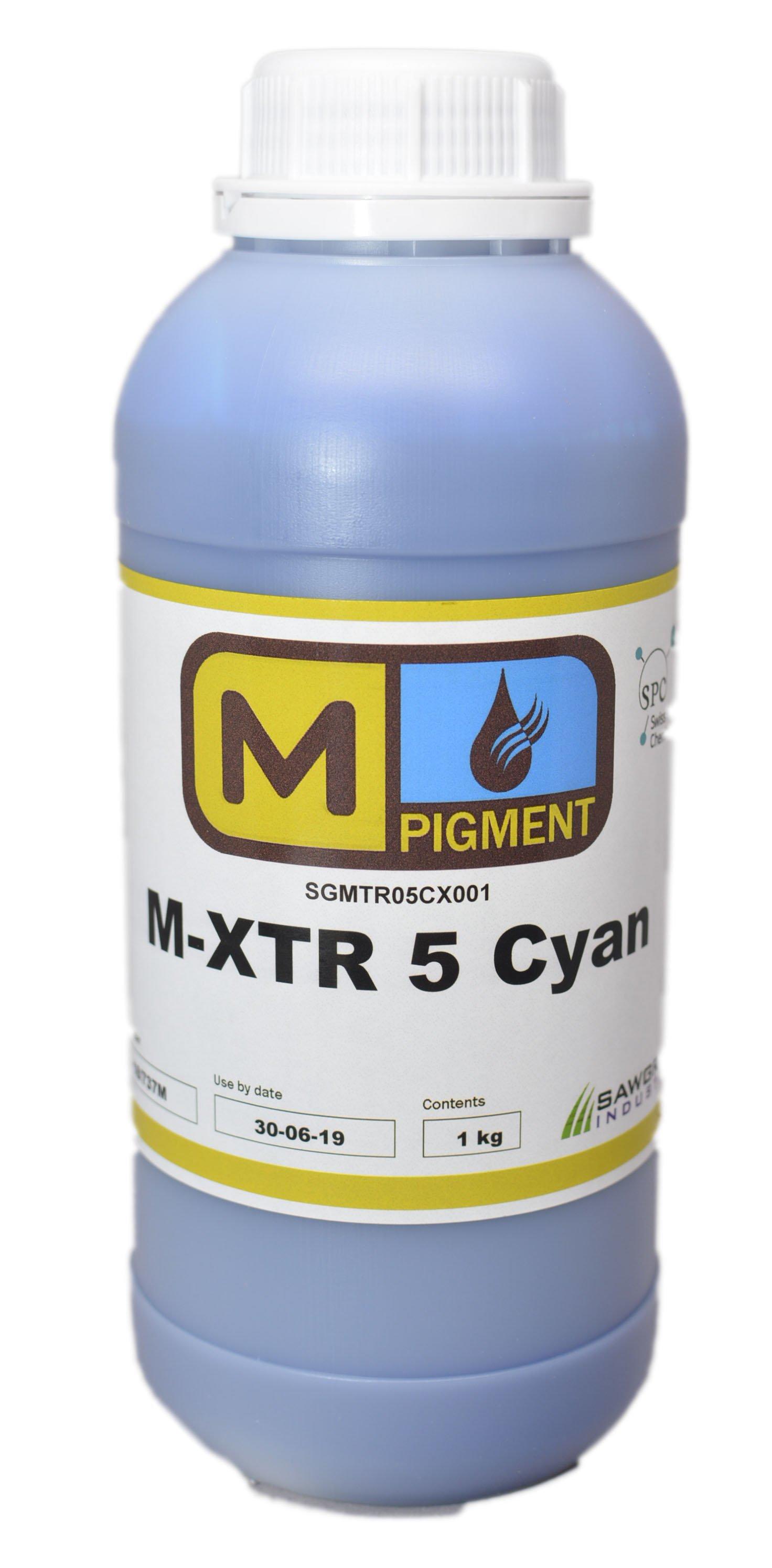 M-XTR5 Cyan Pigment Textile ink for Epson printheads DX4-DX7 - Rainbowjet Digital