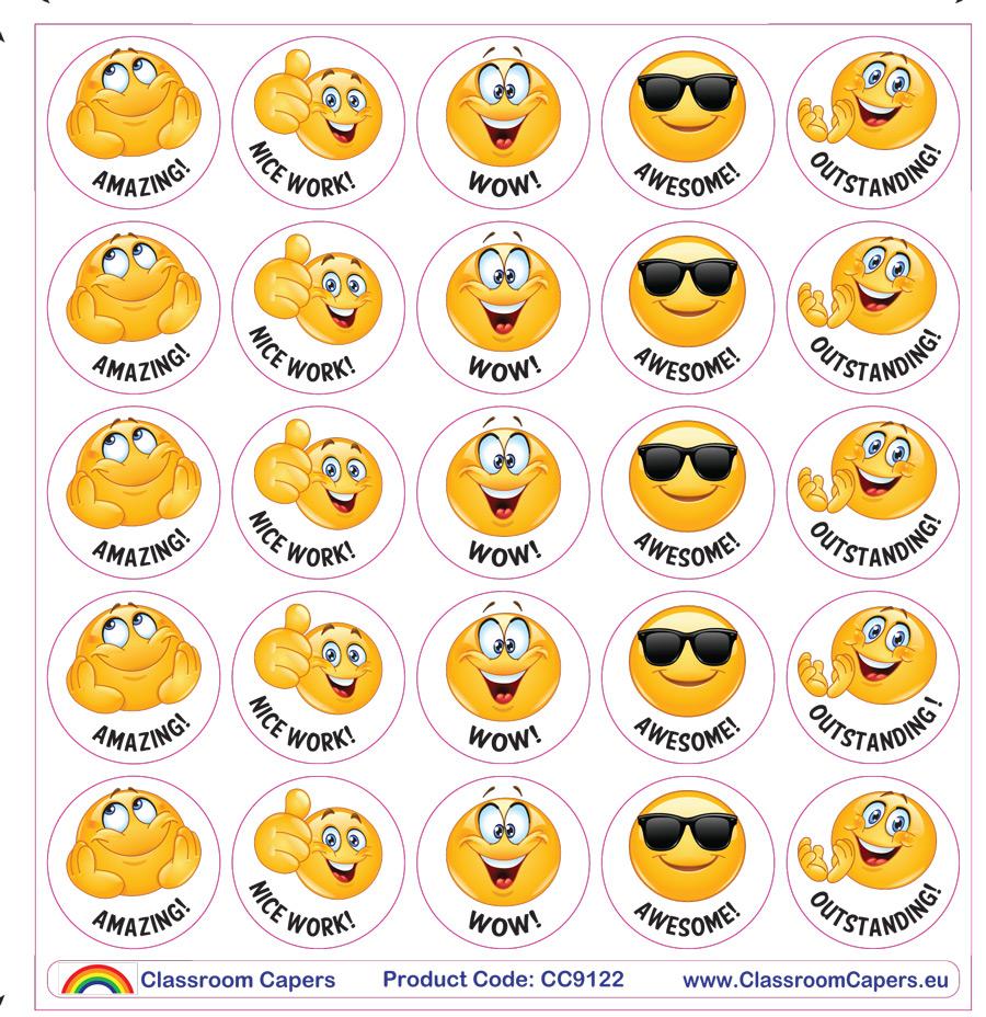 Stickers Enseignants | Wow! Emoji Autocollants de Récompense Anglais