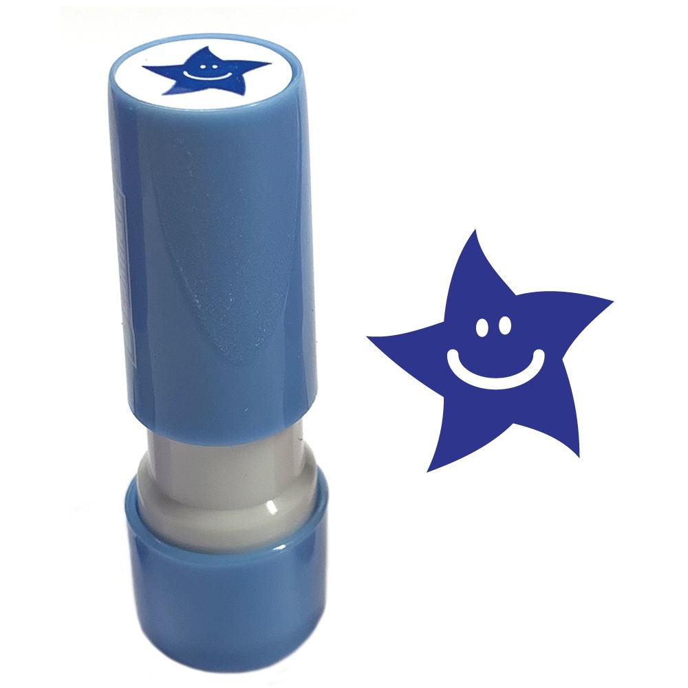 Tampon Mini | Etoile Bleu Tampon Encreur Mini / Tampon de fidélité - 8mm