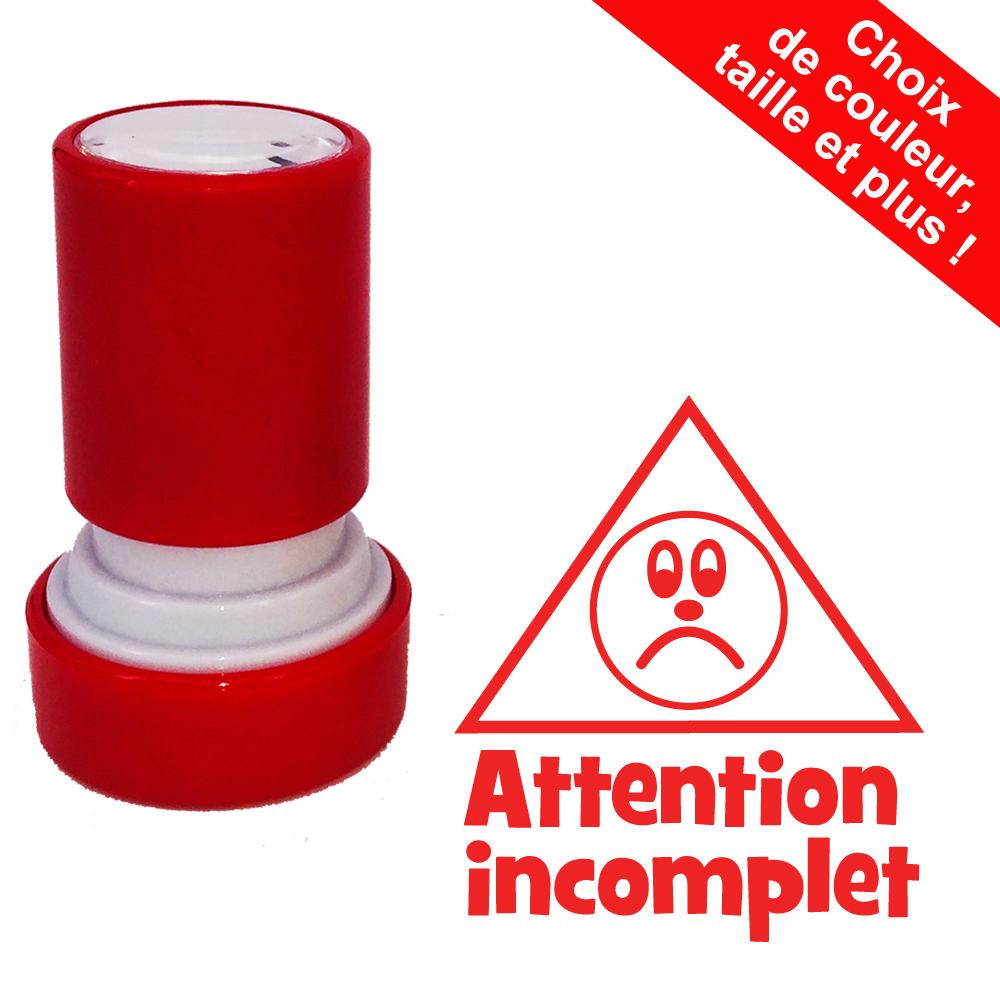 Tampons Auto-Encreurs | Attention incomplet Tampons Auto-Encreurs - 22mm